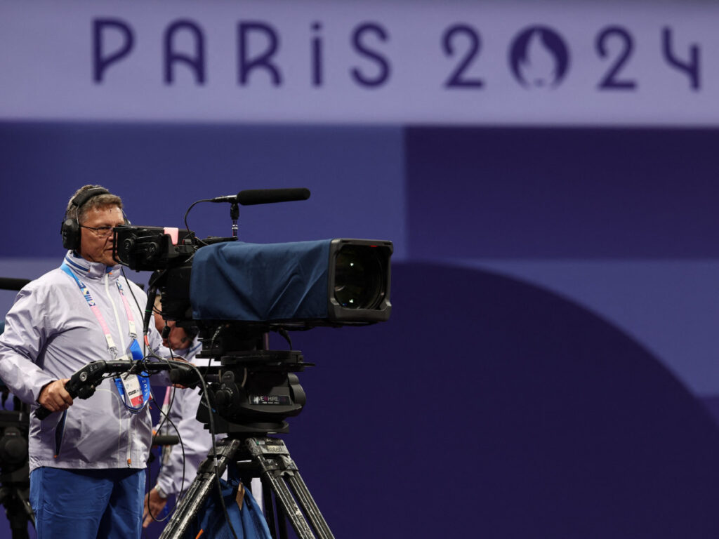 Getty Image of Paris Olympics cameraman